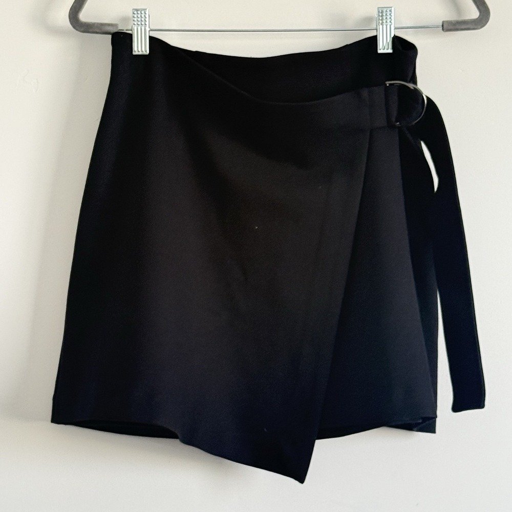 SPANX Ponte Wrap Mini Skirt Skort Black S SPANX Smooth Collection Going Out